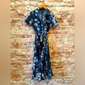 Banana Republic blue floral maxi dress 2p